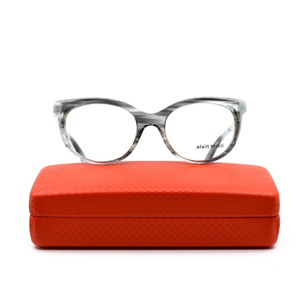 ALAIN MIKLI A03078 002 GREY WHITE AUTHENTIC EYEGLASSES FRAMES - Picture 5 of 9